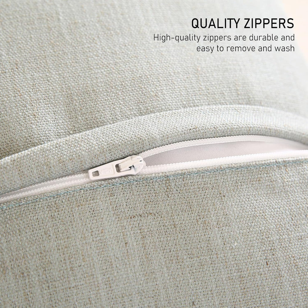 ISAENNE Design Linen Throw Pillow Covers 18"x18", Square Farmhouse Cushion Covers with Yellow Purple Watercolor Wildflower Pattern Decor Pillowcases for Bed,Living Room,Outdoor,Car