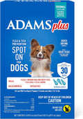 Adams Plus Flea & Tick Prevention Spot On for Dogs 5-14 Pounds, 3-Month Supply, Kills Fleas, Flea Eggs, Flea Larvae, Brown Dog & Deer Ticks, Kills and Repels Mosquitoes For 30 Days, Central Brands