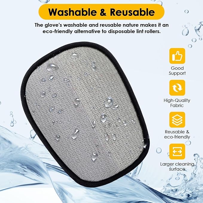 SAWMONG 2Pcs Pet Hair Removal Glove, Fan-Shaped Pet Hair Remover Glove Newly Upgraded, Removing Shed Pet Hair from Dogs & Cat, Reusable Pet Hair Removal Tool for Couch,Furniture, Carpet, Clothes