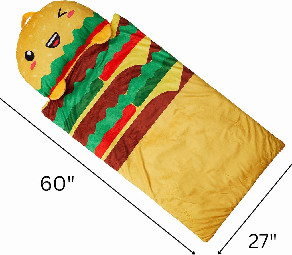 Kid's Nap Buddies Character Preschool Nap Mat, Toddler Sleeping Bag with Pillow for Daycare, Ages 3+