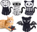Retro Shaw 4Pcs Cat Toys, Horror Catnip Crinkly Sound Kitten Toys, Interactive Indoor Cat Chew Kitty Kicker Toy for All Breeds 3.7 Inches
