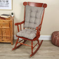 Klear Vu Omega Non-Slip Rocking Chair Cushion, Assembled in USA, Thick Tufted Design, Includes Seat Pad & Back Pillow with Ties, 17x17 Inches, 2-Piece Set, Tyson Graystone