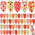 Weewooday 50 Pcs Fall Dog Bandanas Bulk for Dogs Soft Bibs Adjustable Triangle pet Bandana for Small Medium Large Costume(Leaves Pattern, 25.6 x 17.7 x 17.7 Inch)