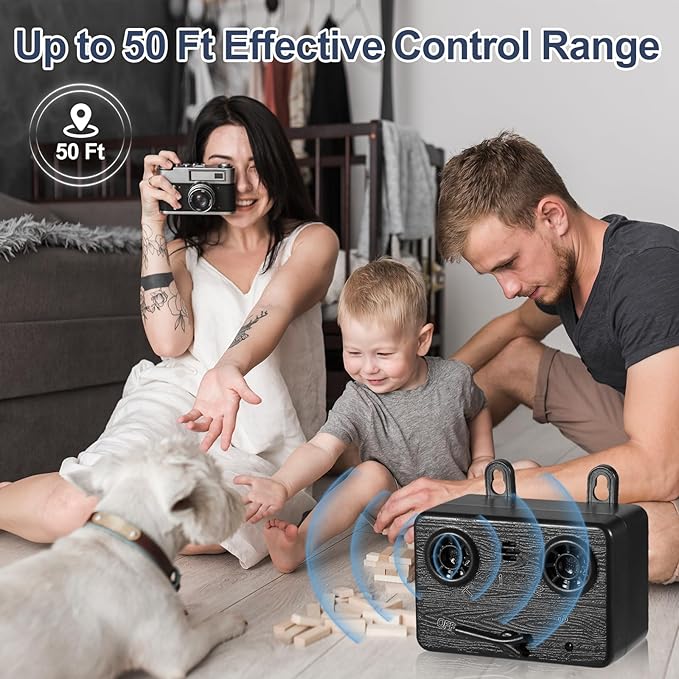 Anti Barking Devices for Dogs, Ultrasonic Dog Bark Control Devices with 3 Modes, 50FT Bark Box Dog Barking Deterrent Devices, Dog Barking Silencer Indoor & Outdoor Safe S