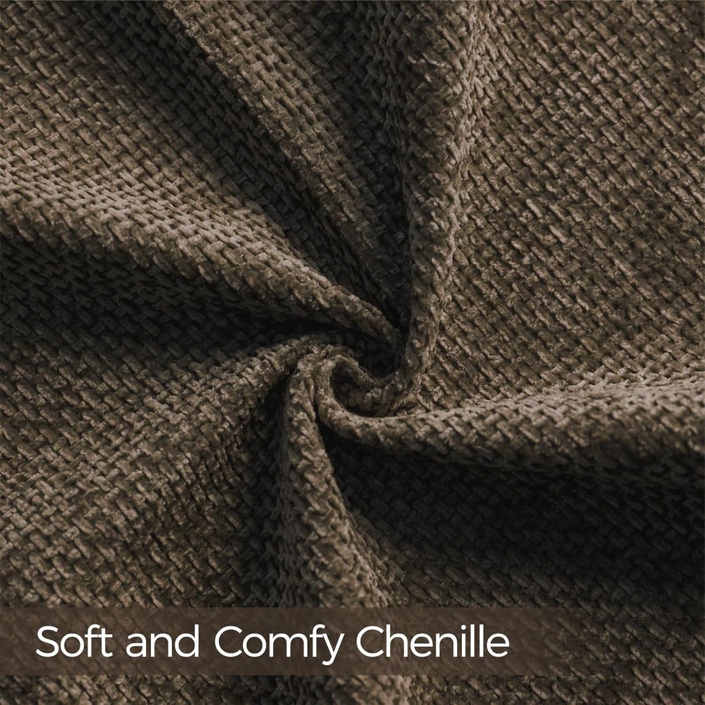 a moment Dark Brown Chenille Throw Pillow Covers 12x20 Inch Pack of 2 Modern Decorative Throw Pillow Covers Farmhouse Cross Covers Home Decor for Sofa Bedroom Living Room