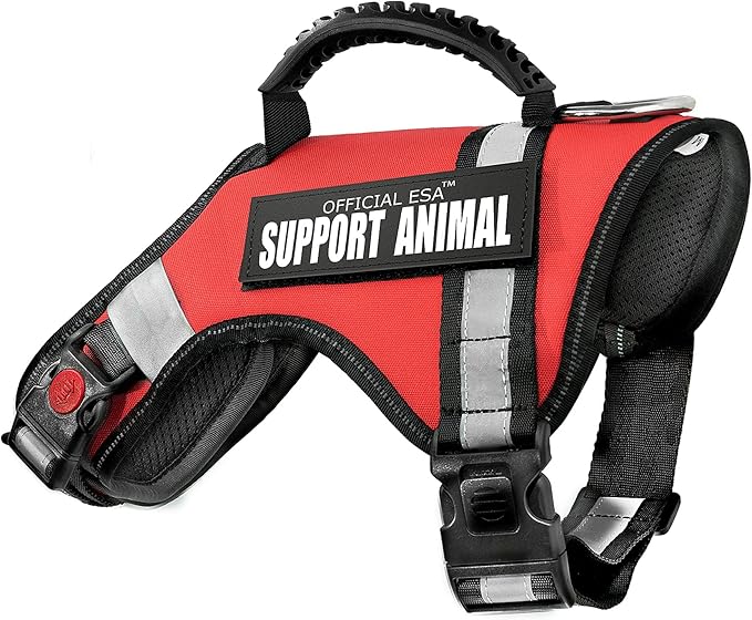 Support Pets The Only Official ESA™ Dog Harness – Adjustable No-Pull Dog Vest for Easy Pet Recognition with Reflective Straps – Soft, Padded & Comfortable for Training and Daily Use - XLarge