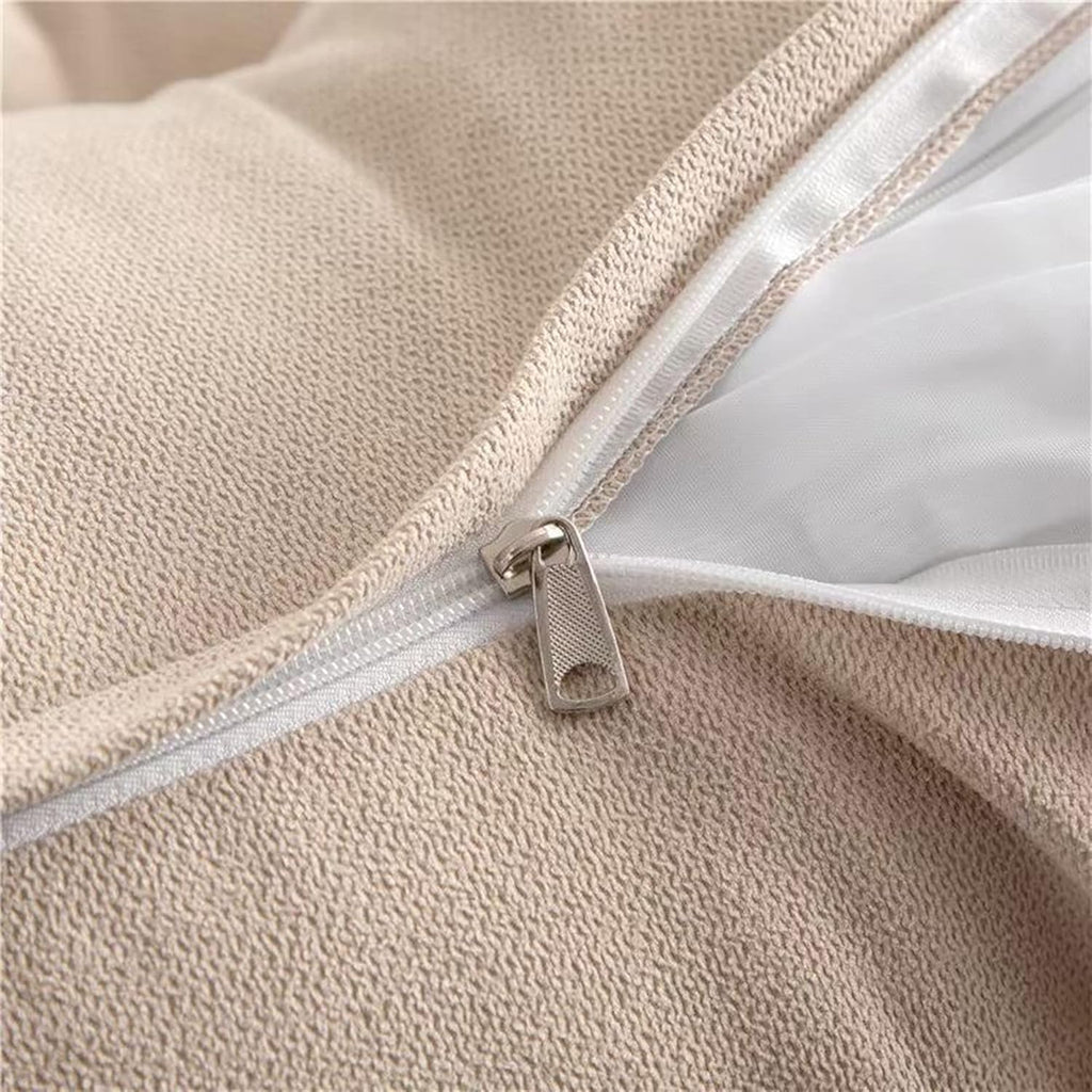 Triangular Reading Bed Rest Pillow Large Bolster Cushion Headboard Backrest Wedge Pillow with Two Detachable Roll Pillows for Neck & Lumbar Support (Champagne, King: 77 x 8 x20 inches)