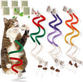6 PCS Cat Toys Chew Ropes, 27.56 Inches Cat Chew Rope Toy for Teeth Cleaning, Safe Catnip Toys for Cats Rope Chew Toy (6 Bags of Catnip Included)
