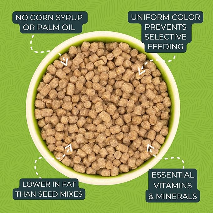 ZuPreem Natural Bird Food, Bird Feed Pellets for Parrot, Conure, Caique, African Grey, Eclectus, Small Cockatoo, Core Nutrition, Made in USA, Added Vitamins, Parrot Food, (M/L, 10 lb Bag)