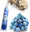 Felt Wool Cat Toys Ball with Catnip and Bell, Natural Handmade (Baby Blue (5 Units))