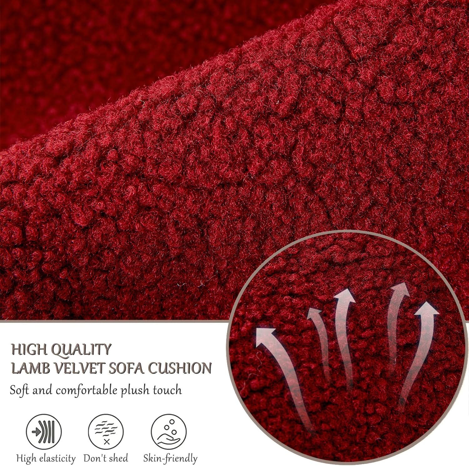 Armrest Cover, Recliner Chair Protector, Furniture Protector Slip, Side Storage Pocket, Stretch Armchair Couch Arm Rest Cover for Recliner, Chair, Sofa (Wine Red,3 Seater(5pcs))