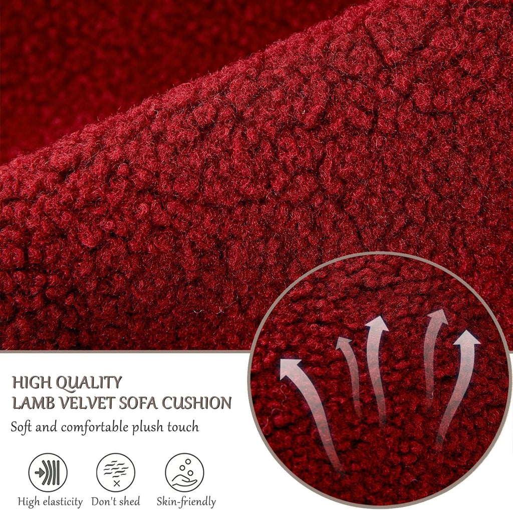 Armrest Cover, Recliner Chair Protector, Furniture Protector Slip, Side Storage Pocket, Stretch Armchair Couch Arm Rest Cover for Recliner, Chair, Sofa (Wine Red,1 Seater(3pcs))