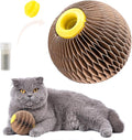AREIIA Catnip Ball Toy for Cats Catnip Refillable Scratcher Ball Kitty's Faithful Playmate Reduce Obesity and Loneliness CSB01BR