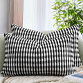 AmHoo Set of 2 Boho Chenille Pillow Cover Decorative Tufted Pillowcase for Couch Bed Sofa Bedroom Living Room Modern 12 x 20-Inch Black