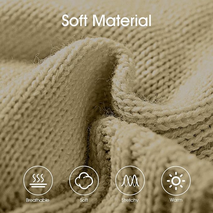 Dog Sweaters for Small Medium Large Dogs Girl, Classic Turtleneck Pet Sweater for Dogs Cats, Thermal Doggy Winter Coat, Warm Dog Shirt Outfits, Double Knitting Collar for Outdoor Playing (S, Camel)