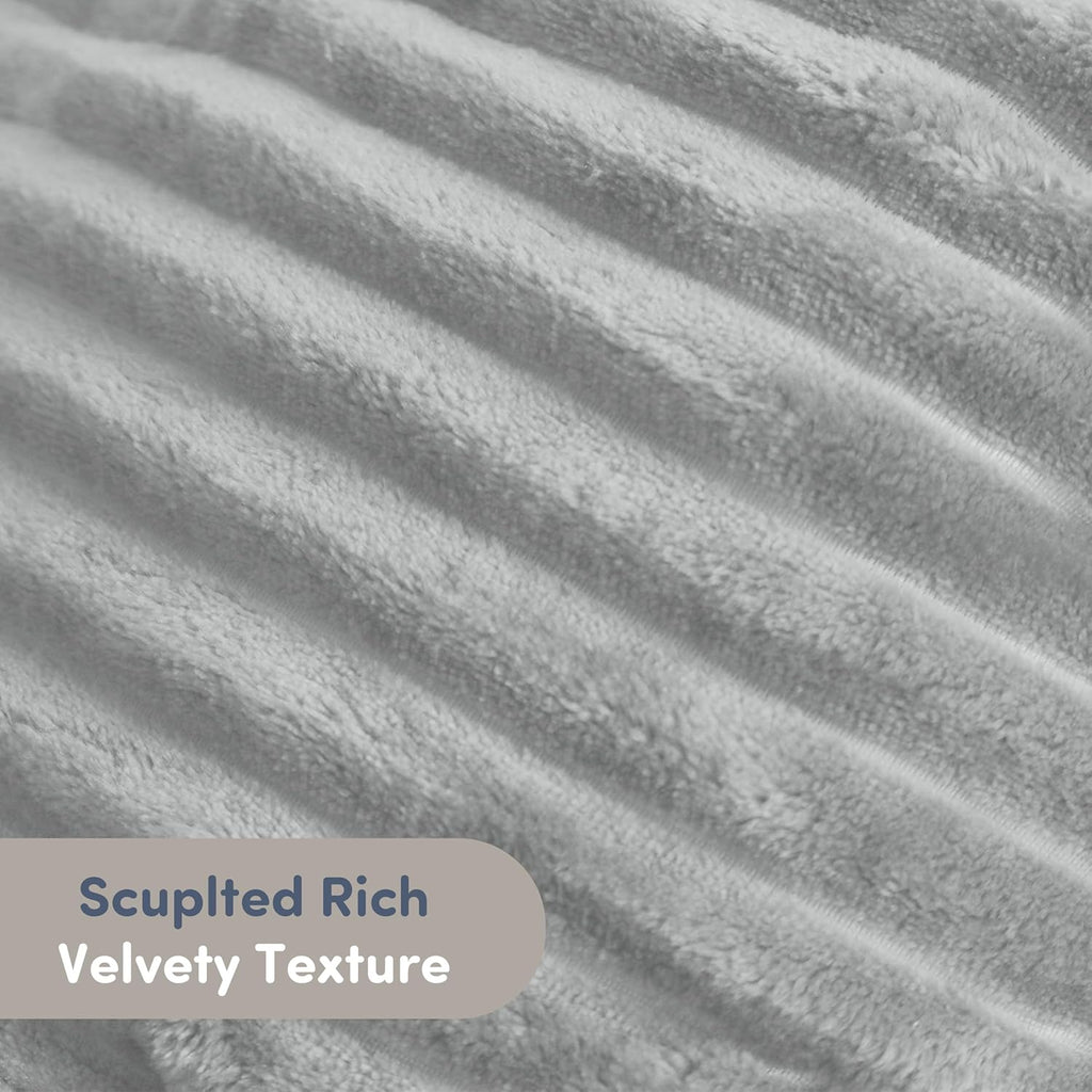 Nestl Reading Pillow with Shredded Memory Foam, Luxe Cut Plush Back Pillow for Sitting Up in Bed, Back and Arms Adjustable Support for Adult & Teens, Backrest Pillows with Washable Cover Light Grey