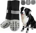 HeavenEye Dog Socks for Hardwood Floors, Anti Slip Dog Paw Protectors Shoes, Maximum Grip Prevent Licking Paws Slipping Hot Cold Pavement Boots for Small Medium Large Senior Dogs(Black Star, XS)