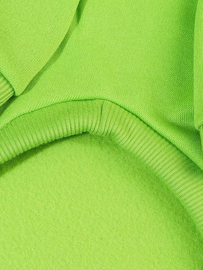 QWINEE Basic Dog Hoodie Sweatshirt Puppy Sweater Warm Cat Costumes Pet Clothes for Chihuahua Puppy Kitten Small Medium Dogs Green Small