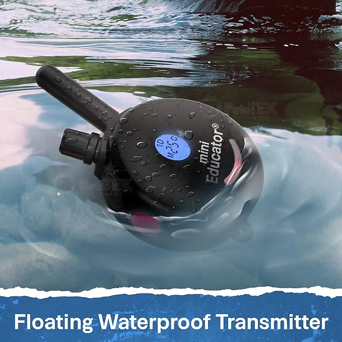 Educator - ET-300 Black - Ecollar Dog Training Collar with Remote Control - 1/2 Mile Range, Waterproof, Rechargeable, 100 Training Stimulation Levels, Vibration and Tone W/PetsTEK Training Clicker