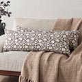 Foindtower Set of 2 Decorative Long Body Lumbar Throw Pillow Covers Accent Farmhouse Cushion Covers Boho Floral Pillowcase for Couch Sofa Bedroom Living Room Home Decor,14×36 Inch,Rustic Gray