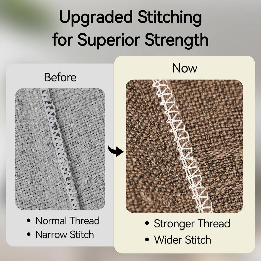 a moment Linen Pillow Covers Set of 2,Boho Farmhouse Throw Pillowcases Neutral Textured Decorative Covers for Couch Sofa,Soft Linen Blend Accent Case Cushion Living Room Home Decor 18"x18"Hazel