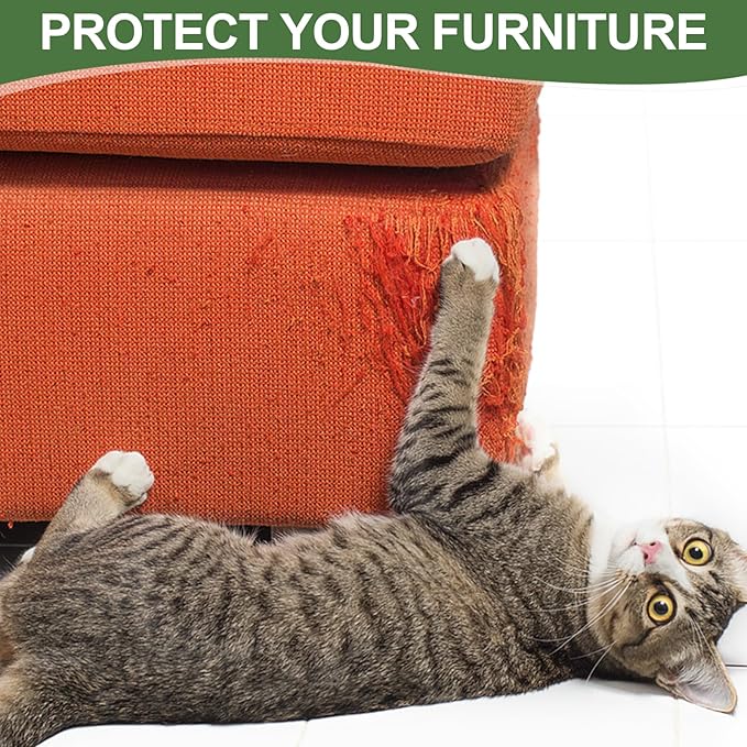 40'' Tall Cat Scratching Post Cat Tree, Curved Design Cat Scratcher Post with 3 Interactive Balls, Natural Sisal Rope Cat Scratching Posts for Indoor Cats Adults Kittens, Multi-Combinable (Style A)