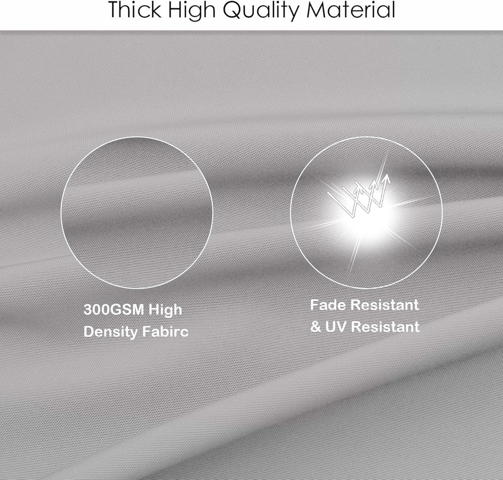 idee-home Outdoor Chair Cushions Set of 2, Thick 17" x 17" x 3" Outdoor Seat Cushion Patio Furniture Waterproof with Ties, Patio Chair Pads Dining Silver Grey