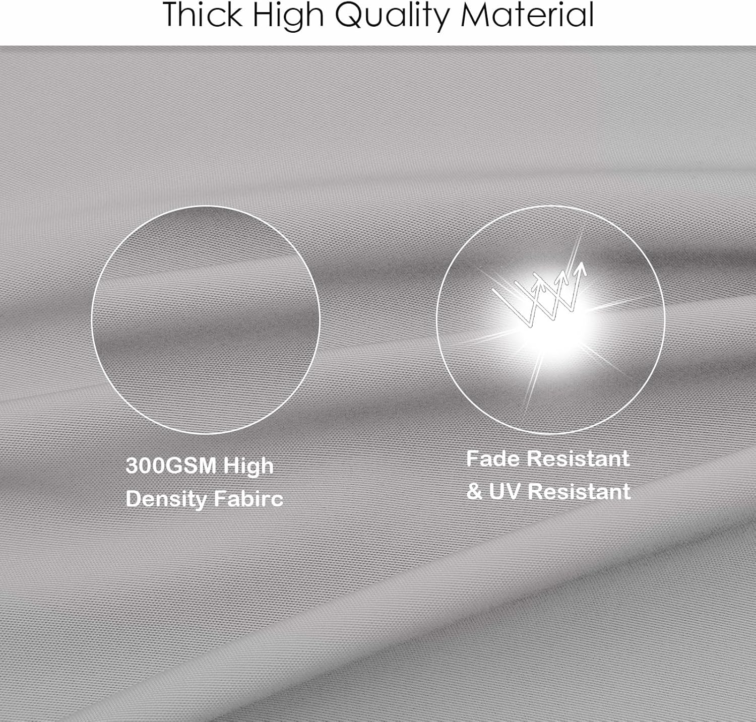 idee-home Outdoor Chair Cushions Set of 2, Thick 17" x 17" x 3" Outdoor Seat Cushion Patio Furniture Waterproof with Ties, Patio Chair Pads Dining Silver Grey