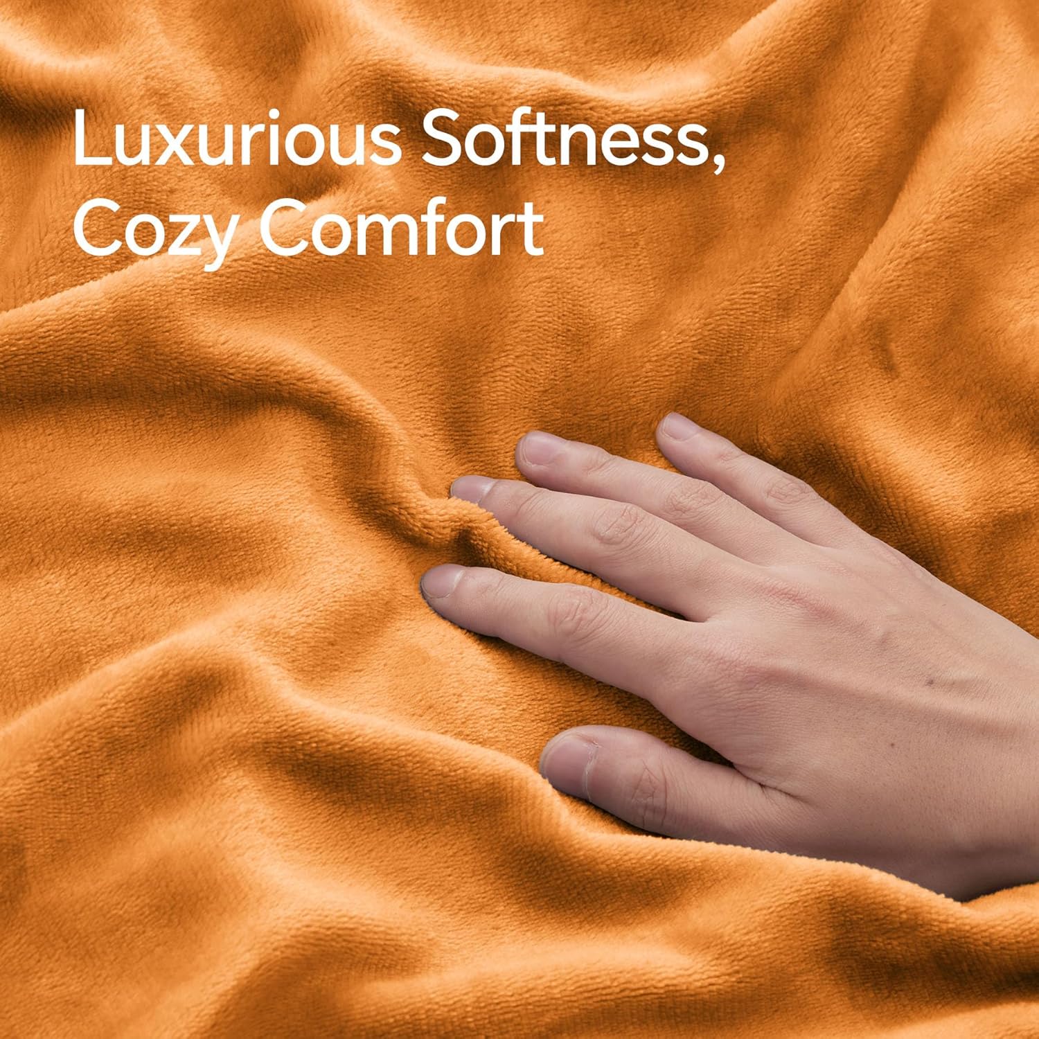 BEDELITE Flannel Pillowcases Standard Set of 2, Super Soft Fleece Pillow Case Cover with Zipper for Bedroom, Sofa, Luxury Cozy Fuzzy Velvet Pillow Shams for All Seasons(20x26 Inches, Burnt Orange)