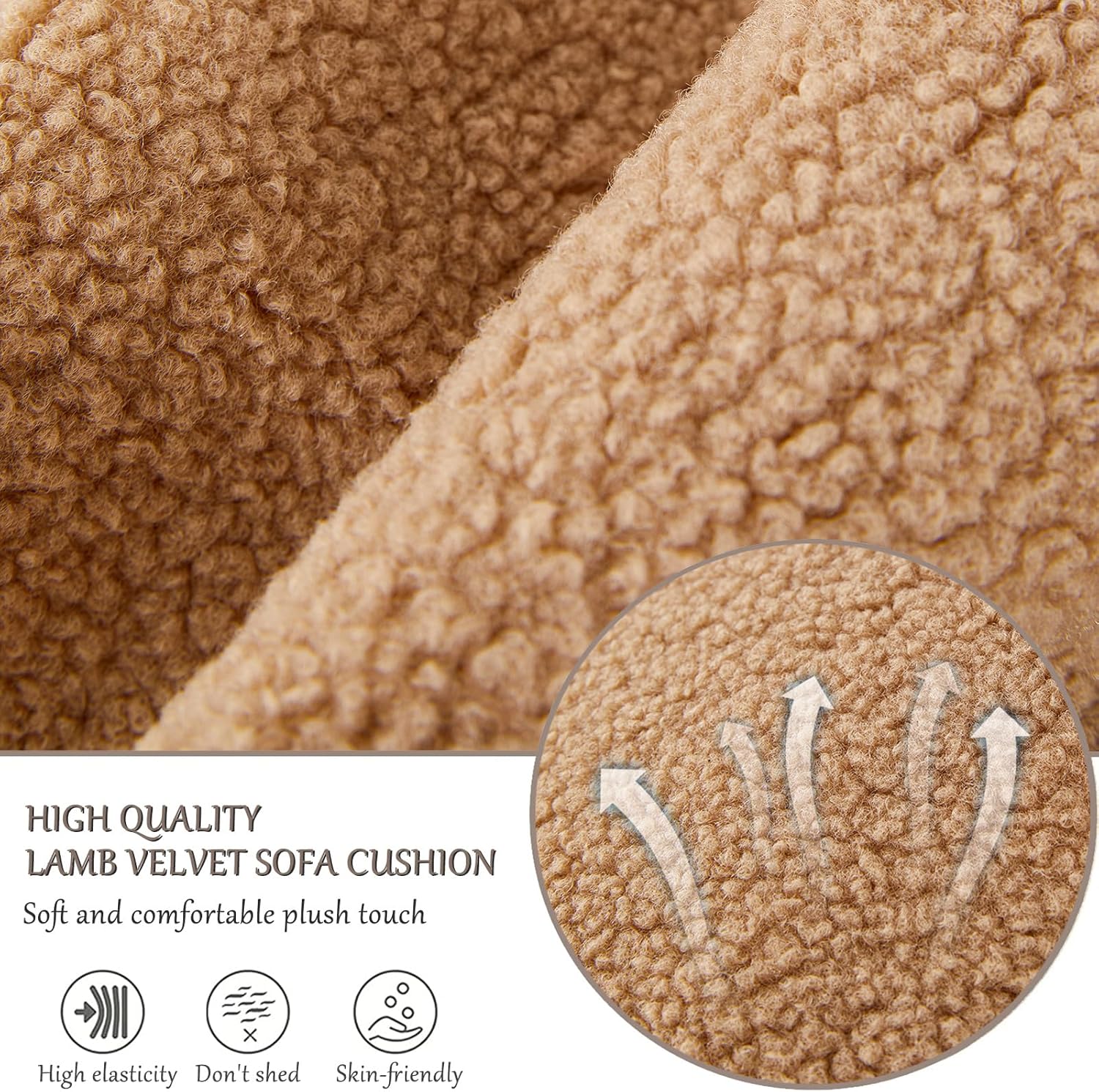 Armrest Cover, Recliner Chair Protector, Furniture Protector Slip, Side Storage Pocket, Stretch Armchair Couch Arm Rest Cover for Recliner, Chair, Sofa (Camel,2 Seater(4pcs))