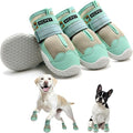 Hcpet Dog Shoes for Large Dogs, Breathable Dog Booties for Small Medium Dogs, Anti-Slip Dog Boots & Paw Protectors for Hot Pavement Winter Snow Hiking with Reflective Straps Green Size 1