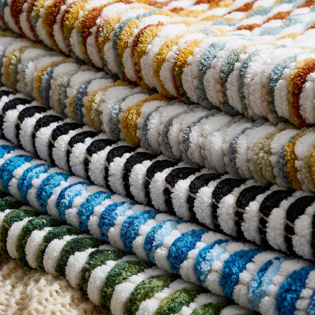 AmHoo Boho Chenille Pillow Cover Decorative Tufted Pillowcase for Couch Bed Sofa Bedroom Living Room Modern 14 x 36-Inch Black