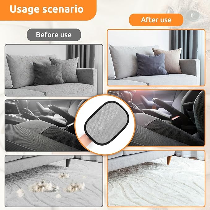 SAWMONG Pet Hair Removal Glove, 2Pcs Cat & Dog Reusable Pet Hair Remover Gloves 2025 New Upgrade, Grooming Pet Hair Remover Tool