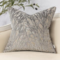 Yangest Dark Grey Twigs Throw Pillow Cover Branches Velvet Cushion Case Neutral Pillowcase for Sofa Couch Bedroom Living Room Home Decor,20x20 Inch
