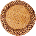 GLOGLOW Japanese Style Round Floor Cushion, Hand Woven Material with Sponge for Tatami Yoga Tea Ceremony Balcony Living Room