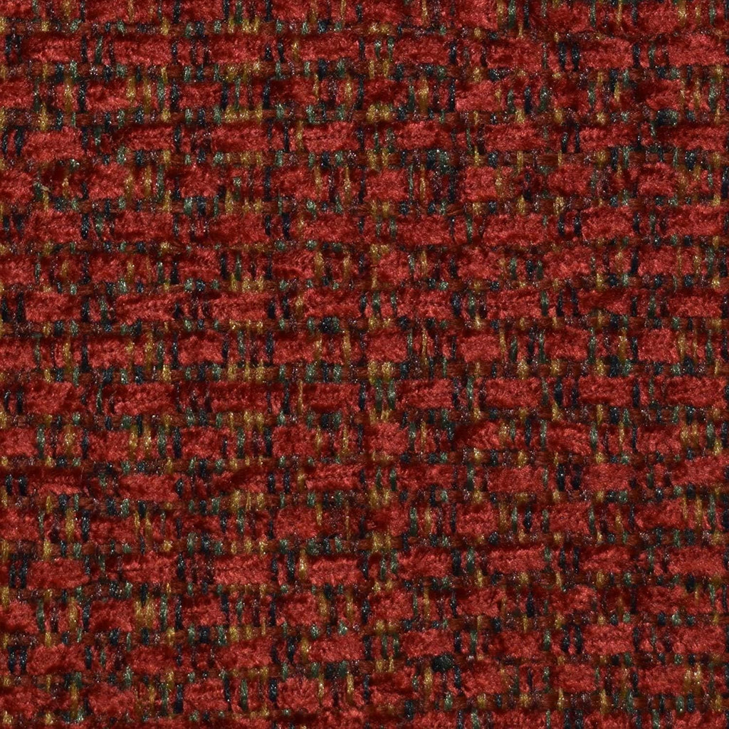 Klear Vu Omega Non-Slip Rocking Chair Cushion Set, Assembled in USA, Thick Padding & Tufted Design, Includes Seat Pad & Back Pillow with Ties, 17x17 Inches, 2-Piece Set, Tyson Red