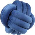 Knot Ball Pillows, Round Throw Pillow Cushion Home Decoration Soft Plush Pillow, Throw Knotted Ball Pillow Handmade Children Room Decoration Round Plush Toy Pillow (Blue,8.5"/22cm)