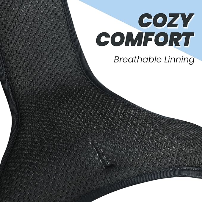 VIVAGLORY Dog Harness Easefit No Pull Dog Harness with Front Clip & Handle for Lifting Training, Adjustable Padded No-Pull Anti Pull Easy On for Puppy & Pet, XL, Black