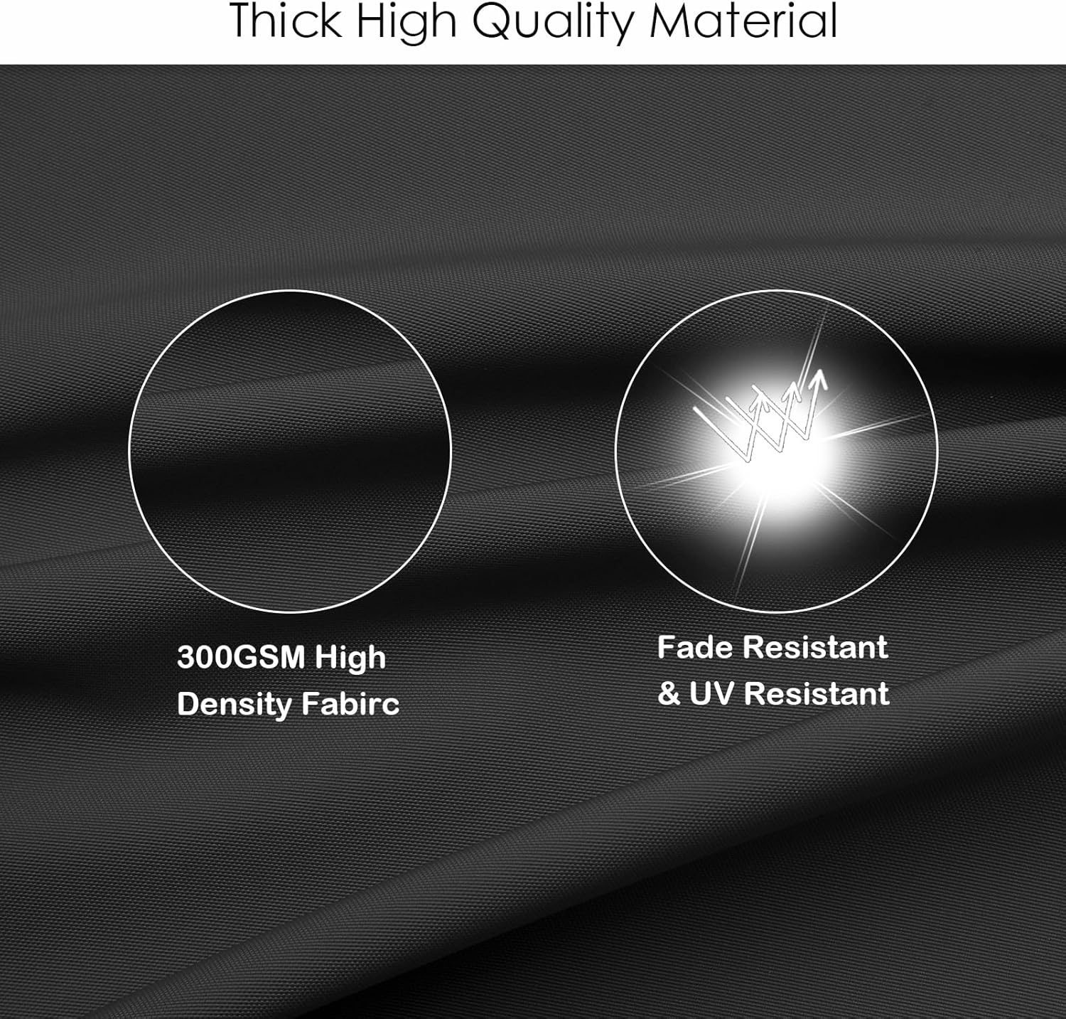 idee-home Outdoor Bistro Chair Cushions, 15”x15”x 3” Thick Outdoor Round Seat Cushions Set of 2 with Ties, Waterproof Round Patio Furniture for Garden