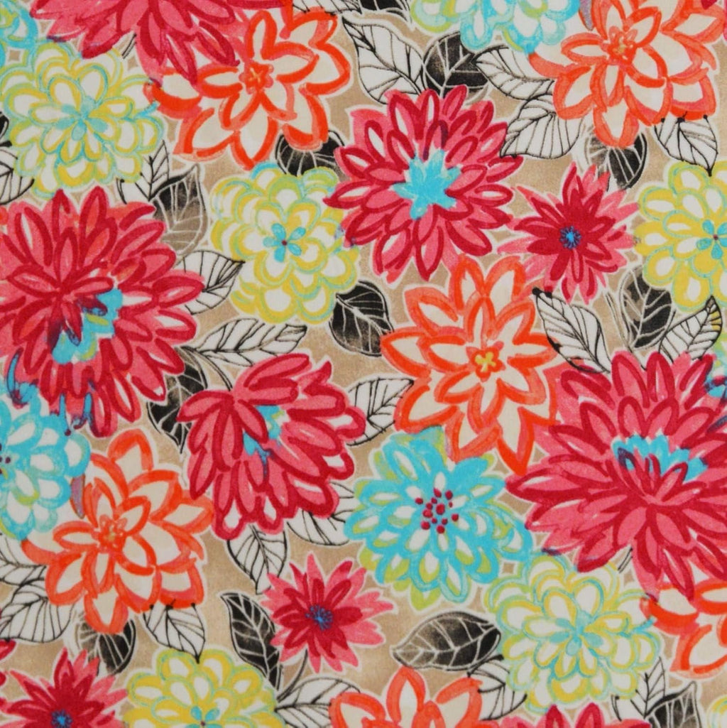 RSH Décor Set of 4 Outdoor Throw Pillows – 17"x17" Square Accent Cushions for Patio Furniture – Reversible, UV & Fade Resistant, Water-Repellent Polyester – Artistic Floral Design