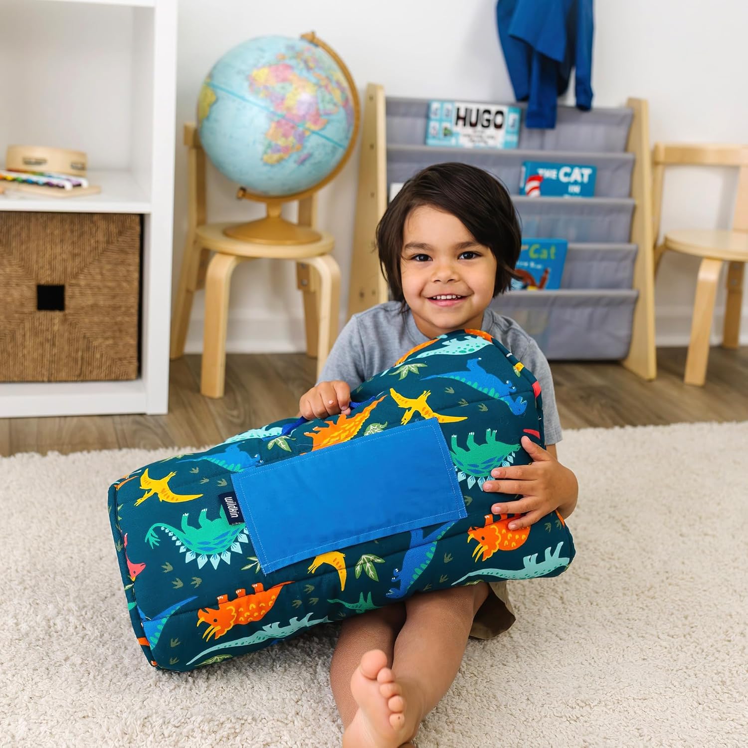 Wildkin Kids Original Nap Mat – Cozy Kids Sleep Mat with Pillow, Ideal for School & Travel - Jurassic Dinosaurs