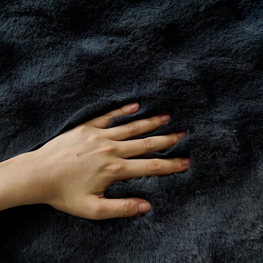 Faux Fur Decorative Throw Pillow Cover Plush Thick Bubble Pillow Covers Luxury Soft Cozy Accent Pillowcase for Spring Sofa Living Room Couch Bed (Dark Grey,12"x20")