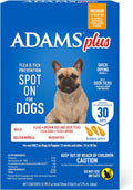 Adams Plus Flea & Tick Prevention Spot On for Dogs 15-30 Pounds, 12 Weeks & Older, 3-Month Supply, Kills Fleas, Flea Eggs, Flea Larvae & Brown Dog & Deer Ticks, Kills & Repels Mosquitoes For 30 Days