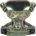HEELE Dog Harness, No Pull Adjustable Padded Reflective Harness for Small Medium Large Dogs with Handle for Walking Training, Camo Green, XL