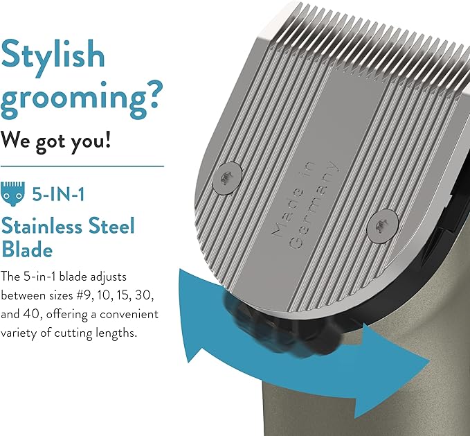 Wahl Professional Animal Arco Pet, Dog, Cat, and Horse Cordless Clipper Kit, Champagne (8786-452)