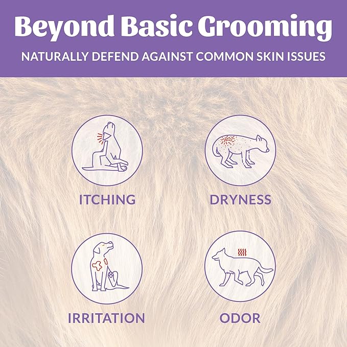 SKOUT'S HONOR Probiotic Pet Deodorizer Spray- Hydrating Daily-Use with Avocado Oil & Omega-3s, Microbiome Friendly Certiified, Paraben & Sulfate-Free, 97% Natural, 8oz, Lavender