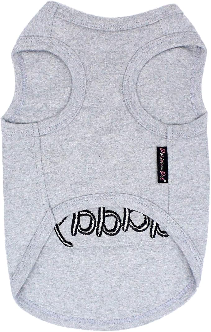 Parisian Pet Unisex Dog T-Shirt - Embroidered 'I Love My Daddy' Fathers Day Dog Tee Shirts - Breathable, Sleeveless Pet Clothes - Shirts for Small Dogs - S