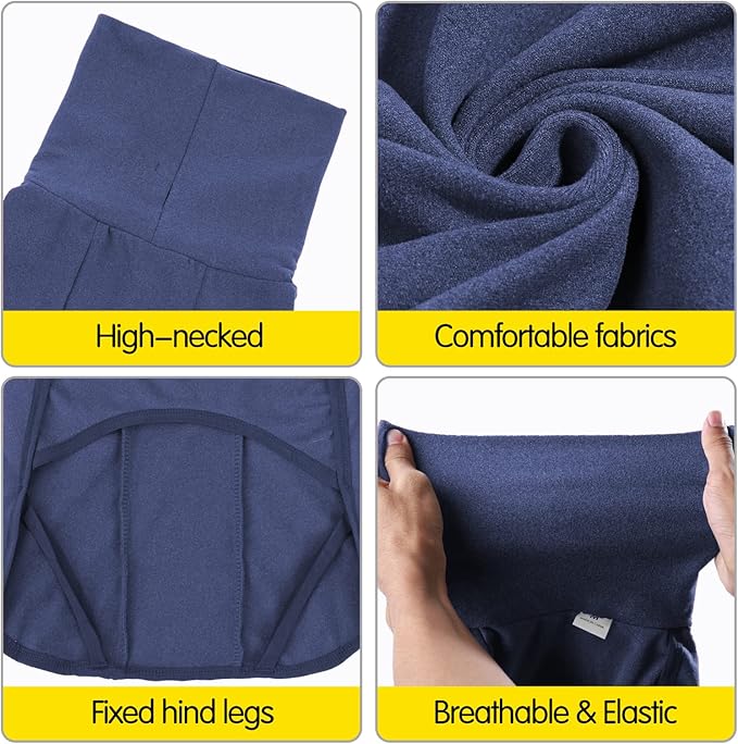 Dog Sweater Pullover Cold Weather Vest for Dogs Dog Sweatshirt & Jacket for Indoor and Outdoor Use (Small, Navy Blue)