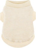 Cozy Lightweight Dog Sweaters Shirt for Small Puppies: Stretchable Beige Tank Top Attire, Perfect for Chihuahuas and Yorkies - Enhancing Comfort and Playfulness on Chilly Days - Medium