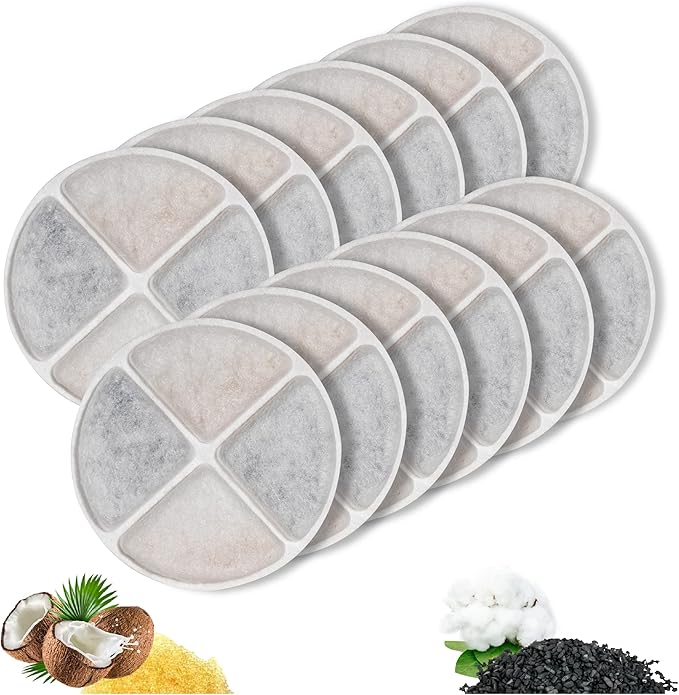 12 Pack Cat Water Fountain Filters Compatible with Pet Fountain Filters Replacement, Pet Filters for Water Fountain